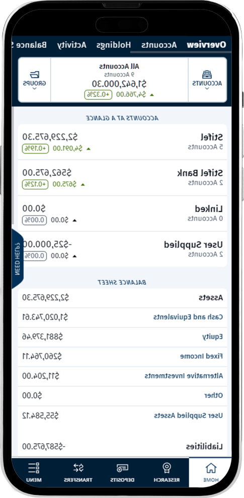 Wealth Tracker screenshot on mobile device